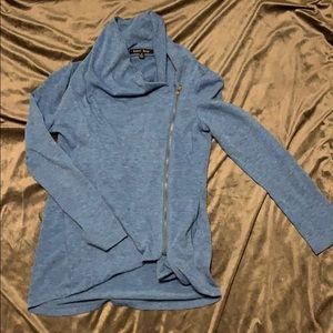 Front zip loose cardigan